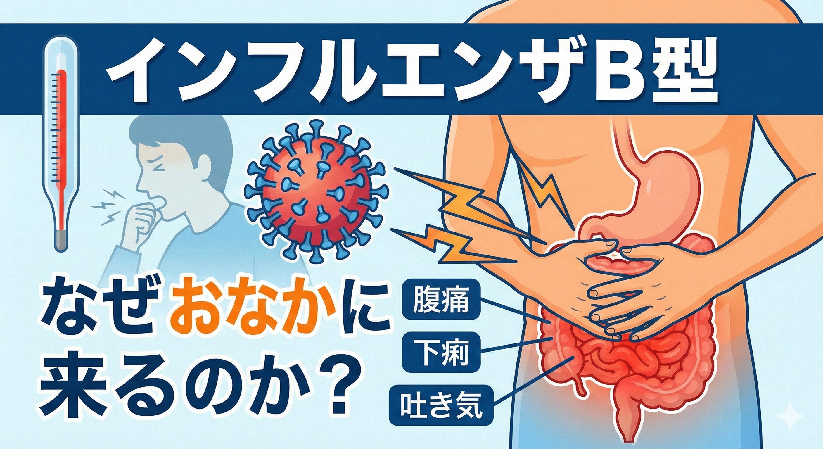 なぜインフルエンザB型はお腹にくるのか